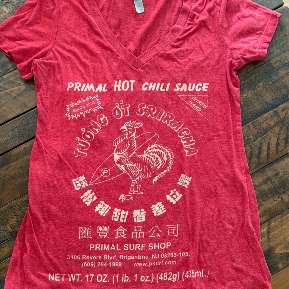Primal Surf Shop Brigantine NJ Women’s Sriracha T-Shirt SZ L